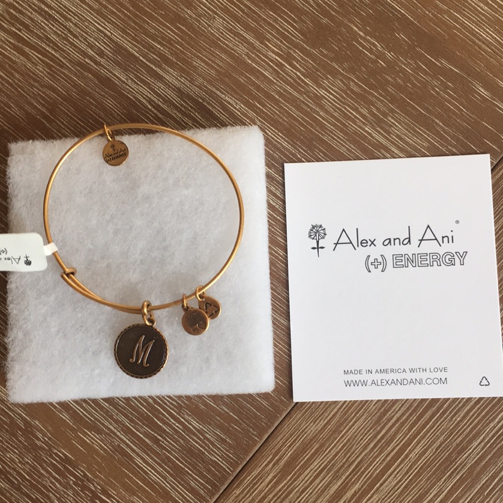 Alex and Ani “M” bracelet NWT